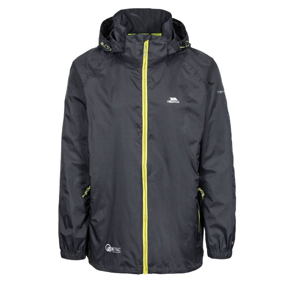 Trespass Qikpac X Unisex Packaway Jacket / Black